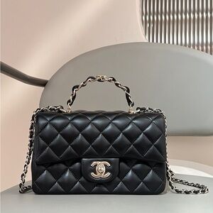 Chanel Black Quilted Leather Bag